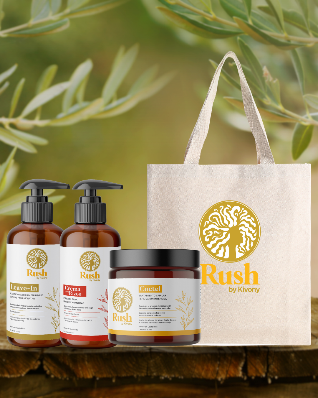 TRIO RUSH: Cocktail, Leave In and Curl Cream SPECIAL EDITION 500ML!